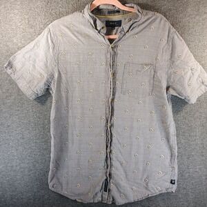 Roark Artifacts Adventure Mens Shirt L Trinity Knot Lightweight Button Down Gray